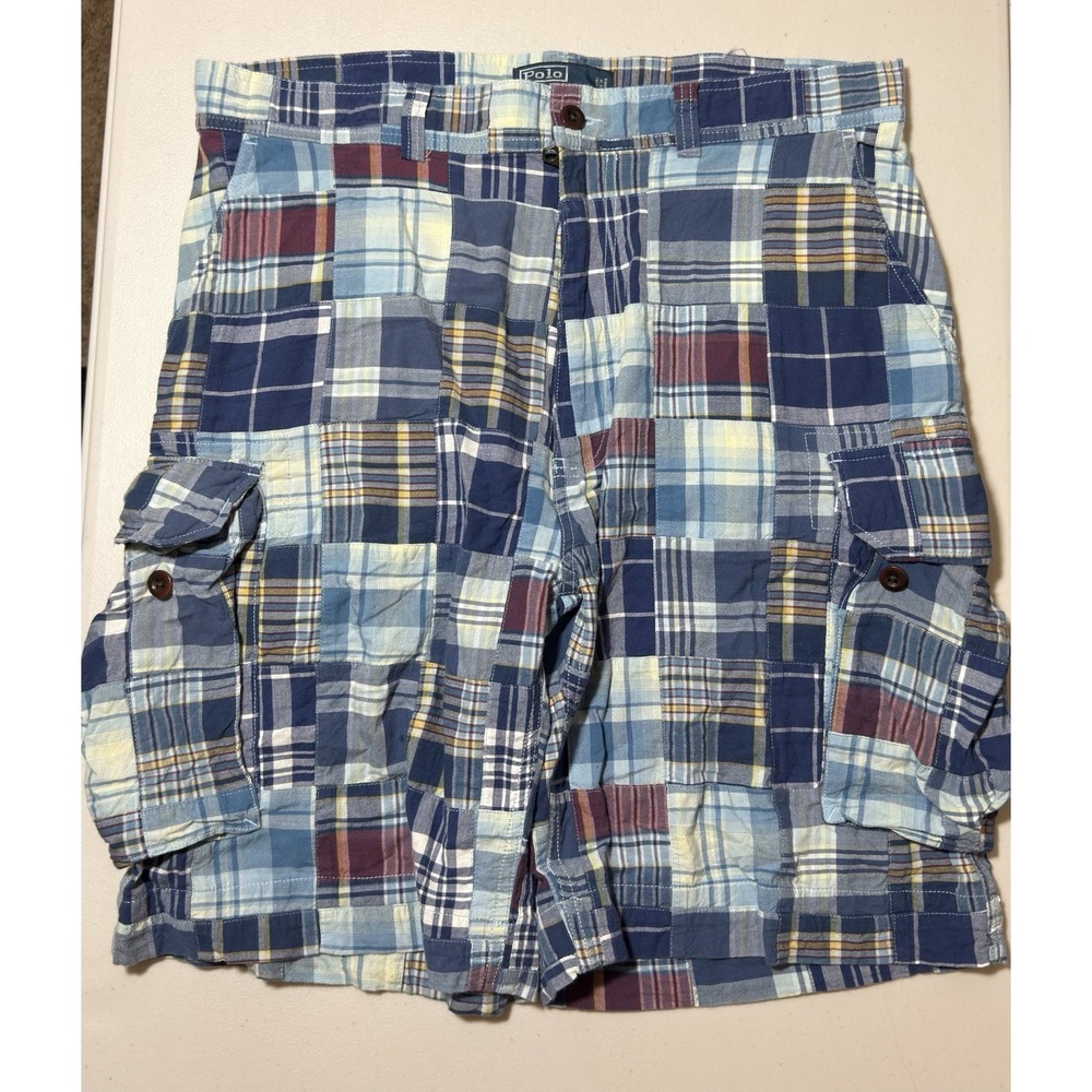mens polo ralph lauren Patchwork Quilt Shorts 36